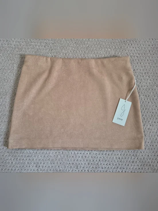Joie NWT Tan Faux Suede Soft Mini Skirt Size Medium - Picture 9 of 10